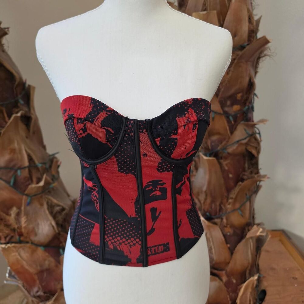 Edikted Women's Red and Black Corset